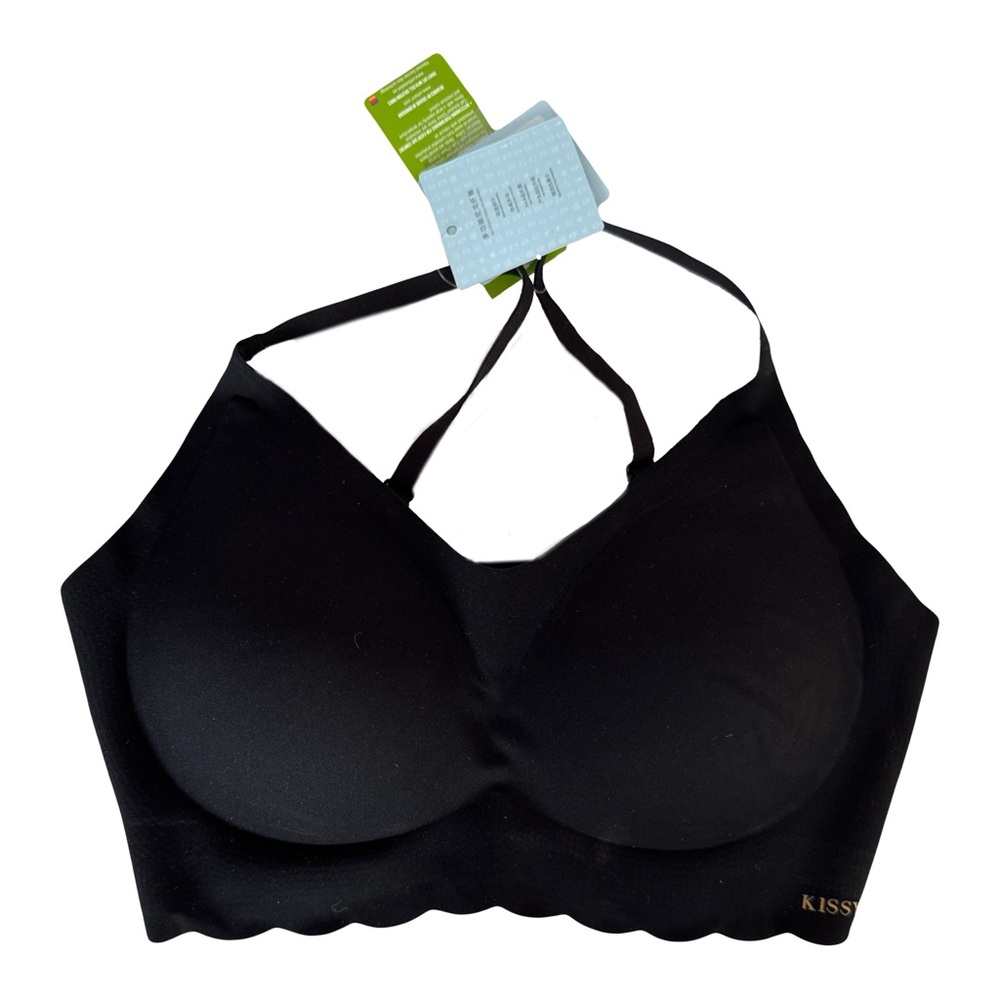 Kissy Scalloped Bralette - Black